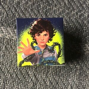 Stranger things Kids Action Figure Play Cube with Neon Green & Dark Blue Artwork